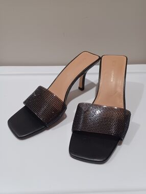 BCBGeneration Maxari-2 Smoke Black Dress Sandal ** SZ 8